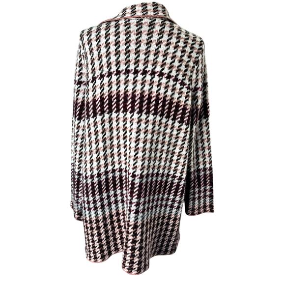 SIGNATURE STUDIO Women's Large Pink‎ Gray open front knit cardigan sweater cozy - Picture 3 of 8